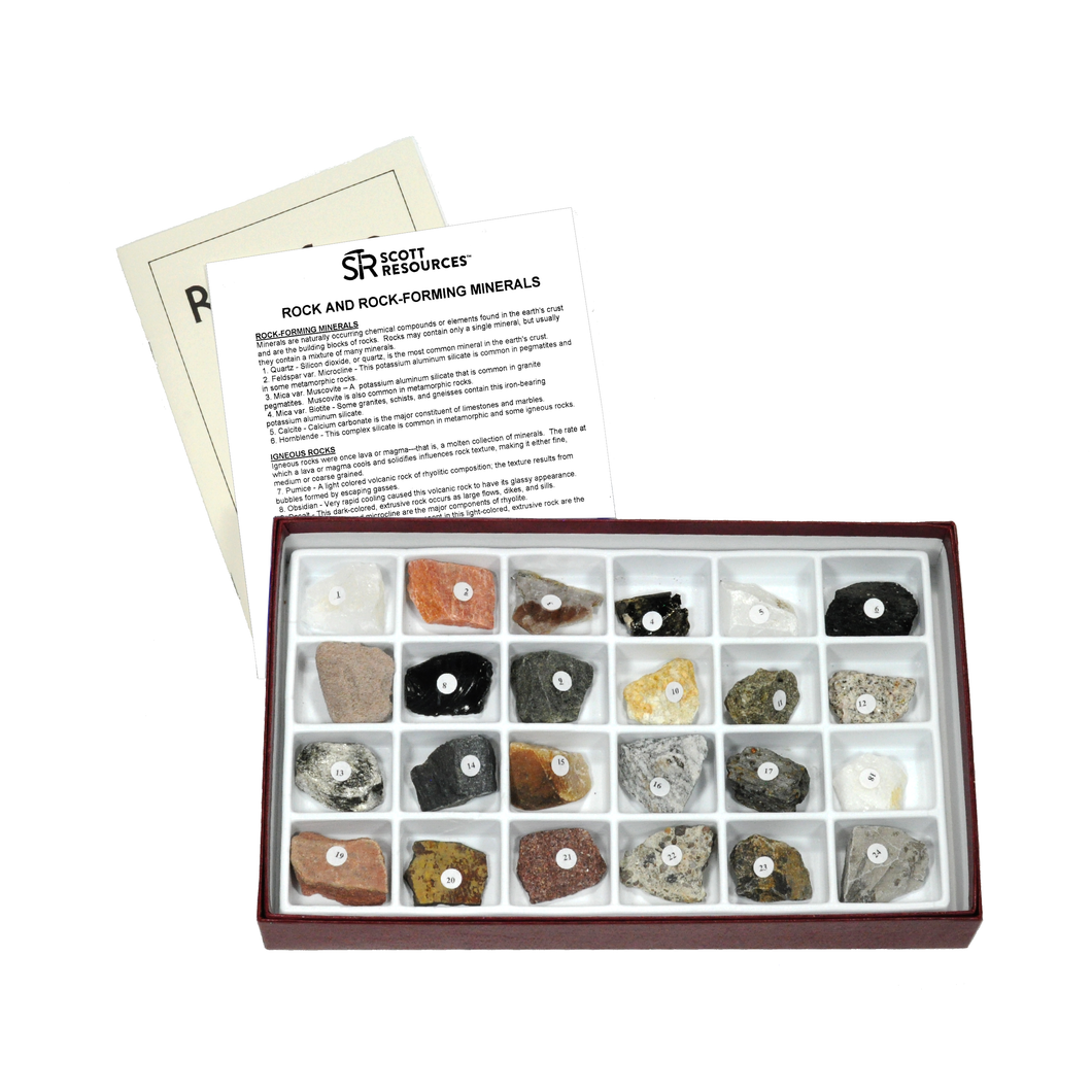 2124 - ROCKS & ROCK FORMING MINERAL COLLECTION - 24 SPEC.