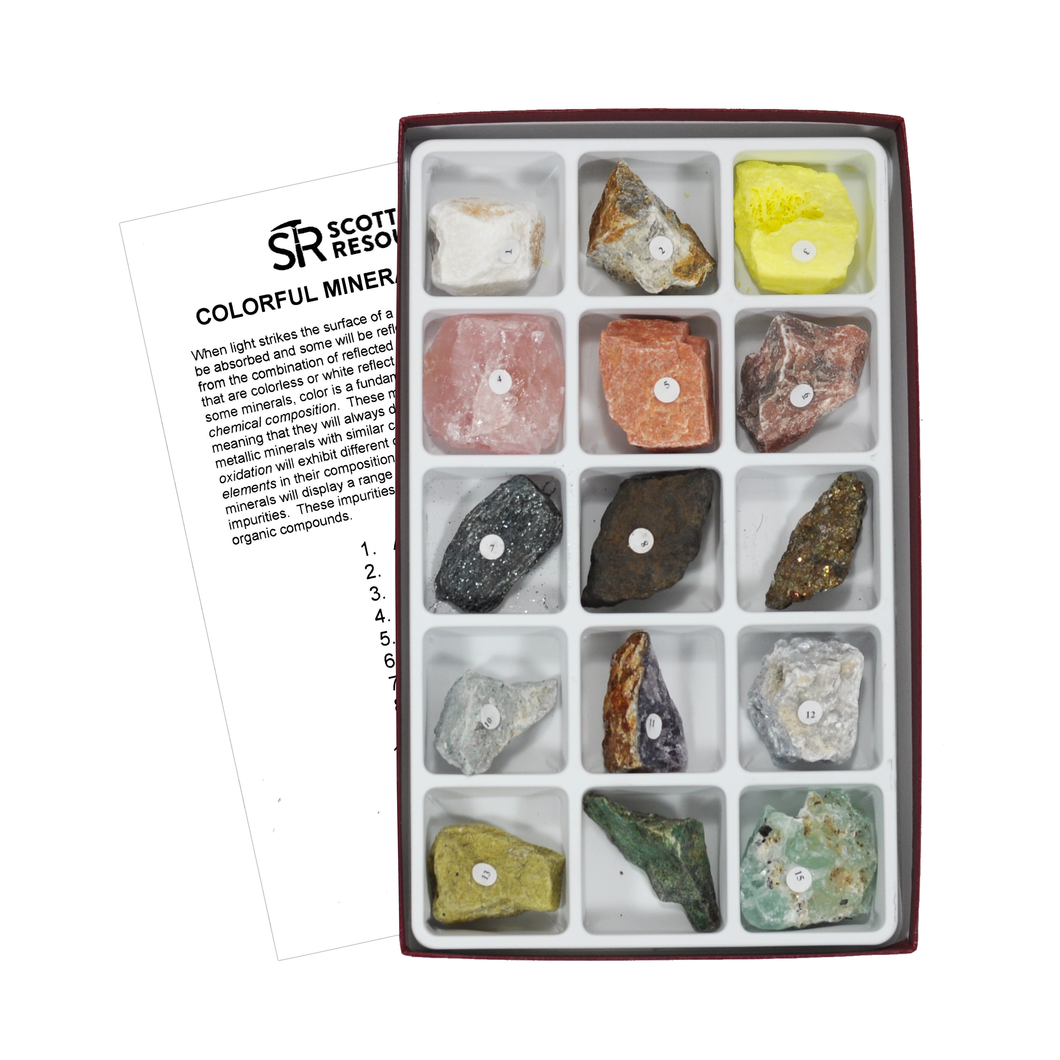 2331 - COLORFUL MINERAL COLLECTION - 15 SPEC.