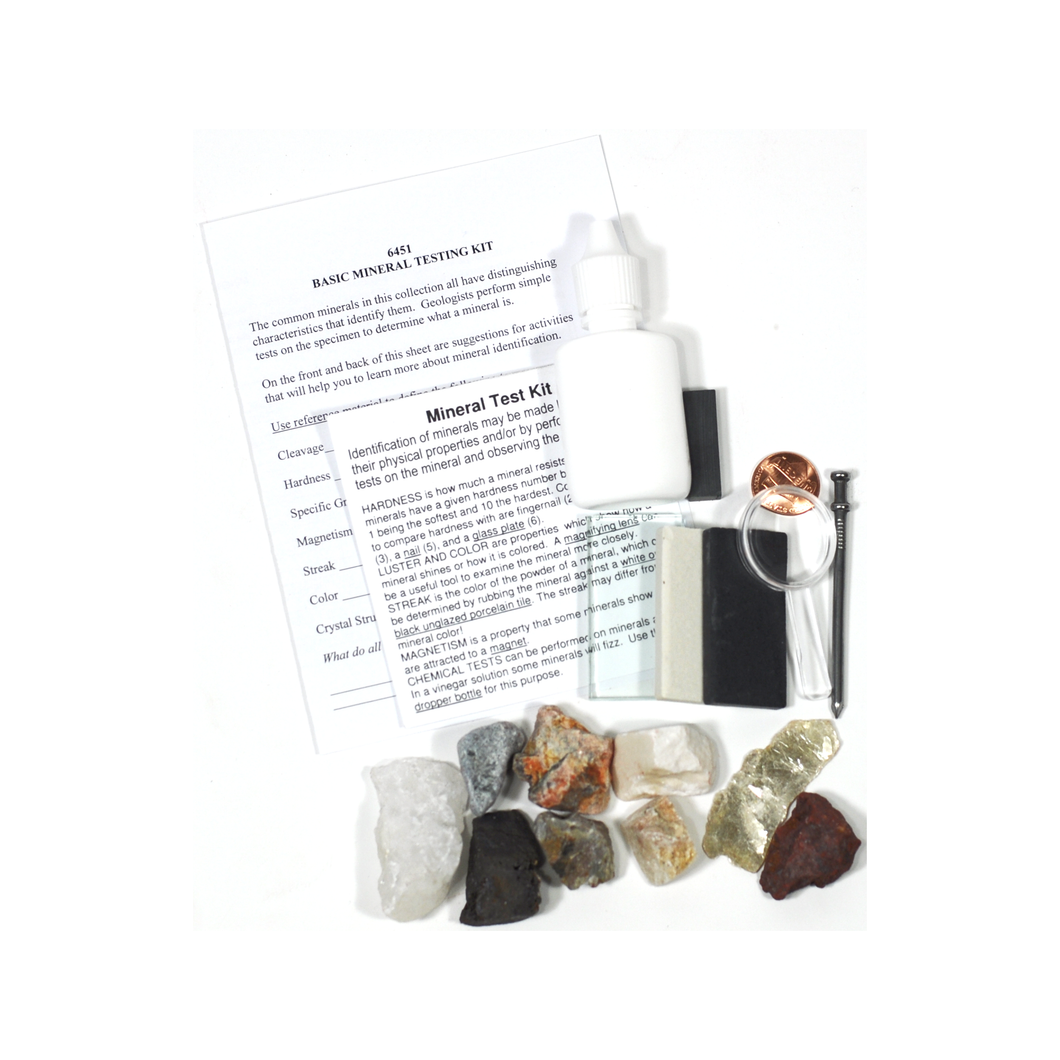 6451 - MINERAL TEST KIT WITH MINERALS